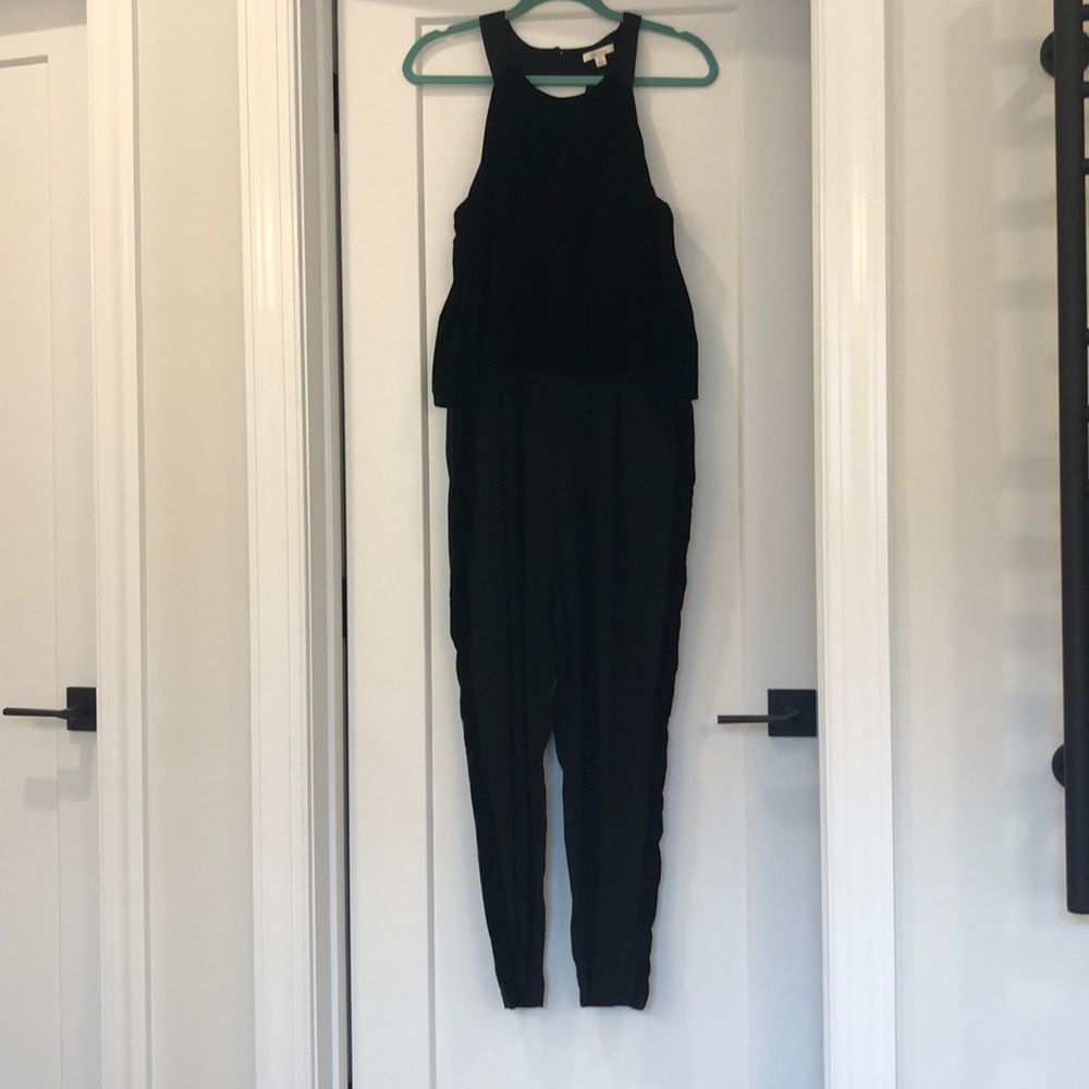 Ella Moss Black velvet Jumpsuit M